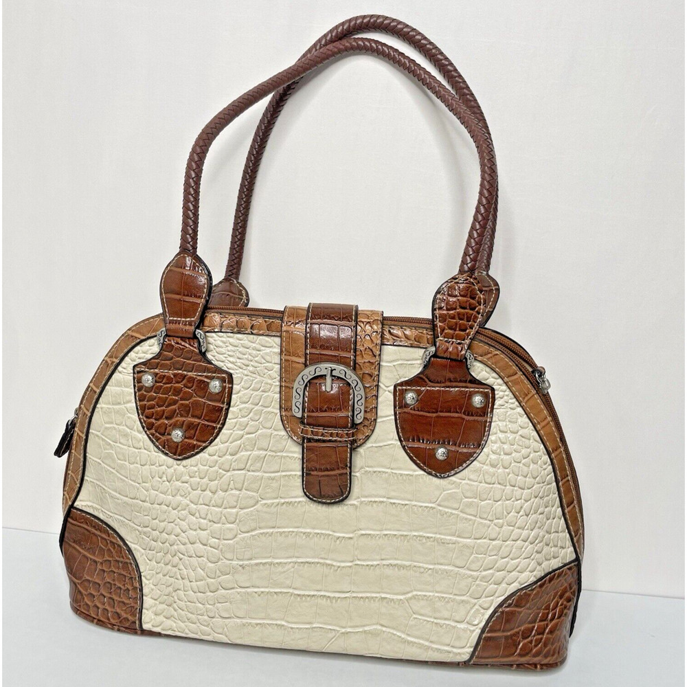 Vintage Western Purse Cream and Brown